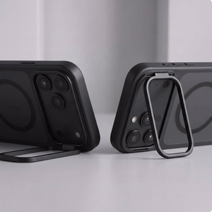 Tech-Protect MagStand MagSafe CC maciņš, paredzēts iPhone 18 Pro Max / 17 Pro Max, matēti melns