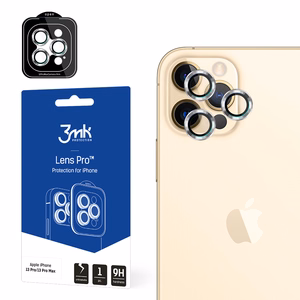 3MK Lēcu aizsardzība Pro iPhone 12 Pro Max Kameras lēcas aizsardzība ar montāžas rāmi 1 gab.