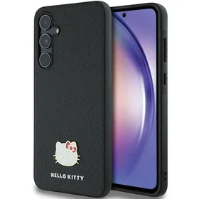 Hello Kitty Metāla logotipa Kitty Head apvalks Samsung Galaxy A55 - melns