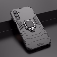 Viedtālruņa apvalks Ring Armor Samsung Galaxy A24 4G ar magnētisko turētāju un gredzenu - melns