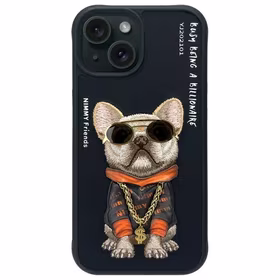 Nimmy Glasses Cool Dog iPhone 15 apvalks - melns