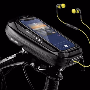 WILDMAN ceļojumu soma velosipēda stūrei ar rāvējslēdzēju, 0,5L (4 "- 7"), X3, melna