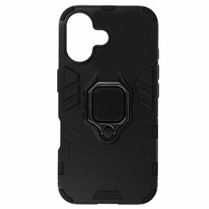 Viedtālruņa apvalks Ring Armor iPhone 16 Plus melns