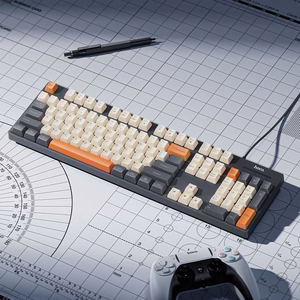 Vadu QWERTY tastatūra Hoco GM61, trīskrāsu (balta, pelēka, oranža)