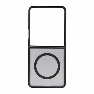 Melns 4sF-S Acrylic vāciņš ar MagSafe atbalstu Samsung Galaxy Z Flip8 tālrunim