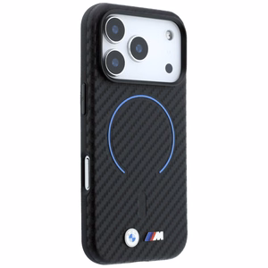 BMW M Carbon Printed Ring MagSafe maciņš iPhone 17 Pro Max / 18 Pro Max, melns