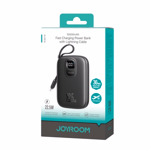 Внешний аккумулятор Joyroom JR-PBF18 22.5W с кабелем Lightning 10000mAh чёрный