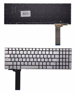 Keyboard ASUS N550J, US (sudrabs)