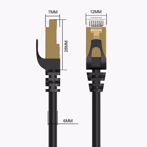 Orico PUG-C7 CAT7 10Gbps RJ45 Ethernet tīkla kabelis interneta LAN apaļš 3m - melns