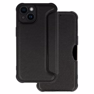 Razor Carbon Book Case for iPhone 14 Plus black