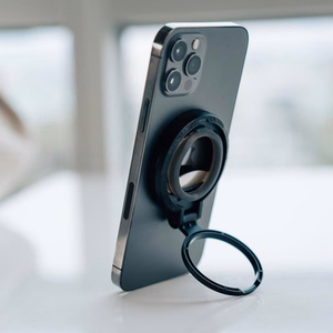 STM MagLoop 3-in-1 MagSafe piederums iPhone: pirksta cilpa, statīvs un pudeļu attaisāmais, pelēks