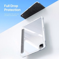 DUX DUCIS planšetdatora maciņš (m) UNID saliekams ar zīmuli uzglabāšanas vietu iPad Pro 11 (2024) melns