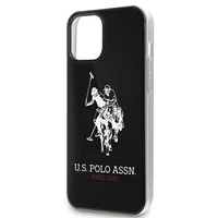 US Polo USHCP12LTPUHRBK iPhone 12 Pro Max 6,7" viedtālruņa apvalks - melns spīdīgs ar lielu logotipu