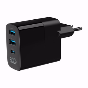 Gembird TA-UC-PDQC30LCD-BK-02 mobilās ierīces lādētājs universāls melns AC ātra uzlāde iekštelpām