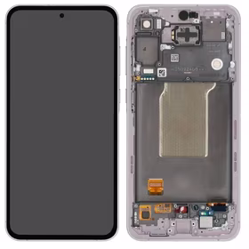 LCD screen Samsung A556 A55 5G ar touch screen un frame Awesome Ceriņu original (assembled service pack)