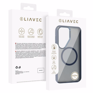 Liavec Soft Maciņš Metal Frame for Samsung Galaxy S26 Ultra zils