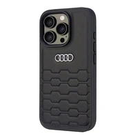 Audi Sintētiskās ādas iPhone 16 Pro 6.3" melns/melns cietais apvalks AU-TPUPCIP16P-GT/D2-BK