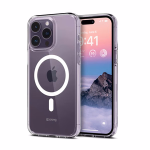 Crong Clear MAG Cover vāciņš ierīcei iPhone 14 Pro Max, saderīgs ar MagSafe, caurspīdīgs