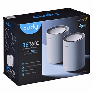 Cudy M3600 divjoslu (2.4 GHz / 5 GHz) Wi-Fi 7 (802.11be) balts 3 iekšējās antenas