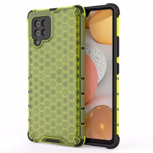 Honeycomb Case броневой чехол с TPU бампером для Samsung Galaxy A42 5G зелёный