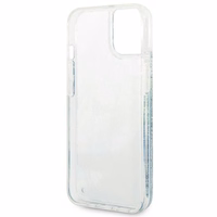 Guess GUHCP14SLFLSN iPhone 14 6.1 "zaļš cietais apvalks Flower Liquid Glitter