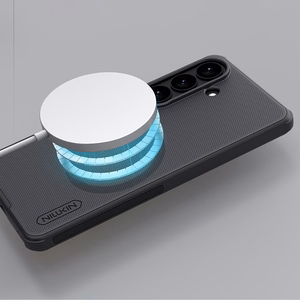 Nillkin Super Frosted Shield Pro magnētiskais MagSafe saderīgs maciņš priekš Samsung Galaxy S26 melns