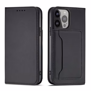 Magnet Card Case для Samsung Galaxy S23 Ultra флип-чехол кошелёк подставка чёрный