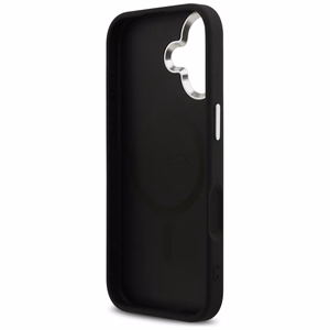 Guess Mirdzošs Trīsstūra Logotips Magnētiskais viedtālruņa apvalks iPhone 17 - melns