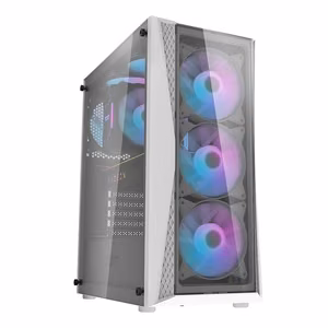Darkflash DK352 Plus datora korpuss (melns un balts) + 4 ARGB ventilatories