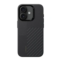 Benks Montage magnētiskais Armor Pro Kevlar viedtālruņa apvalks ar metāla rāmi 600D+1500D Iphone 16 Plus melns