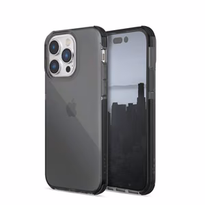 Raptic X-Doria caurspīdīgs viedtālruņa apvalks iPhone 14 Pro Max bruņots apvalks melns