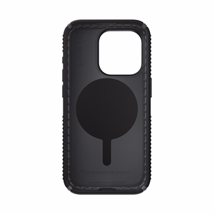 Speck Presidio2 Grip MagSafe vāciņš ierīcei iPhone 15 Pro, melns ar slānekļpelēkām detaļām