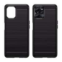 Carbon Case viedtālruņa apvalks Realme 10 5G / Realme 9i 5G elastīgs silikona oglekļa pārklājums melns