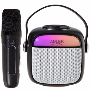 Adler AD 1199 karaoke skaļrunis ar mikrofonu, SD/USB/AUX/Bluetooth, melns