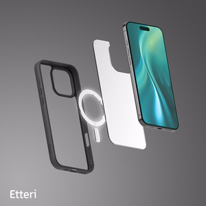 Etteri Matt Mag korpuss priekš iPhone 16 Pro 6,3" melns