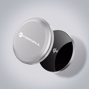 FORCELL F-ENERGY Smart Charge Qi2 15W bezvadu lādētājs ar 150cm noņemamu kabeli saderīgs ar MagSafe sudraba