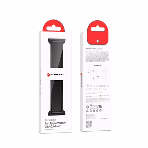 Strap to Apple Watch Forcell F-Design FA21 magnetic eco-friendly leather 38 / 40 / 41 mm black