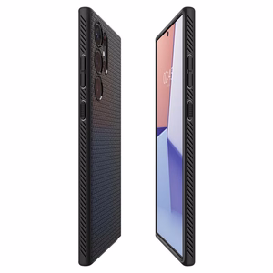 Spigen Liquid Air viedtālruņa apvalks Samsung Galaxy S23 Ultra - matēti melns