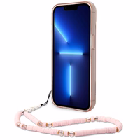 Guess GUHCP14MHGCOHP iPhone 14 Plus 6.7 "rozā/rozā cietais apvalks Translucent Pearl Strap