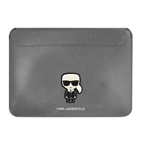 Karl Lagerfeld Saffiano Ikonik Karl apvalks 16" klēpjdatoram - sudraba