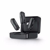 YESIDO KR17 MICROPHONE MEMS 2PCS WITH CLIP TYPE-C BEZVADU 2,4GHz melns