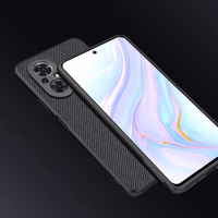 Nillkin Textured viedtālruņa apvalks izturīgs pastiprināts apvalks ar gēla rāmi un neilona aizmuguri Honor 50 SE melns