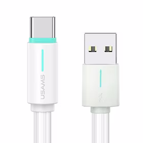 USAMS Kabelis USB-C 3A YU Series 1m USB-C/USB-A balts SJ732USB02 (US-SJ732)