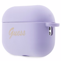 Guess GUAP2LSCHSU AirPods Pro 2 apvalks violets/violets Silikona Šarma Sirds Kolekcija