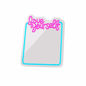 Neon MIRROR LED LOVE YOURSELF tirkīza rozā FMNE01 Forever Light