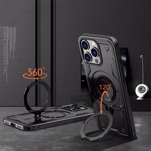 Hybrid Armor Trendy viedtālruņa apvalks ar MagSafe iPhone 16 Pro - melns