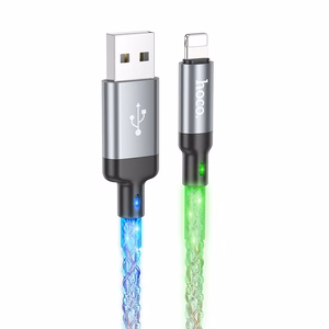 Kabelis USB A uz Lightning Hoco 2,4A 1 m U112 pelēks