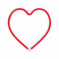 Neon LED Light HEART sarkans Bat + USB FLNE07 Forever Light