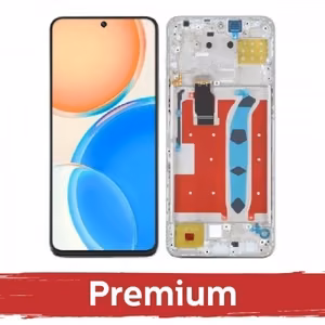 LCD дисплей для Huawei Honor X8 (4G) с рамкой / серебристый / OEM