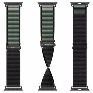SPIGEN WBF1 siksniņa APPLE WATCH 6 / 7 / 8 / 9 / 10 / SE / ULTRA 1 / 2 (44 / 45 / 46 / 49 MM) melns/zaļš